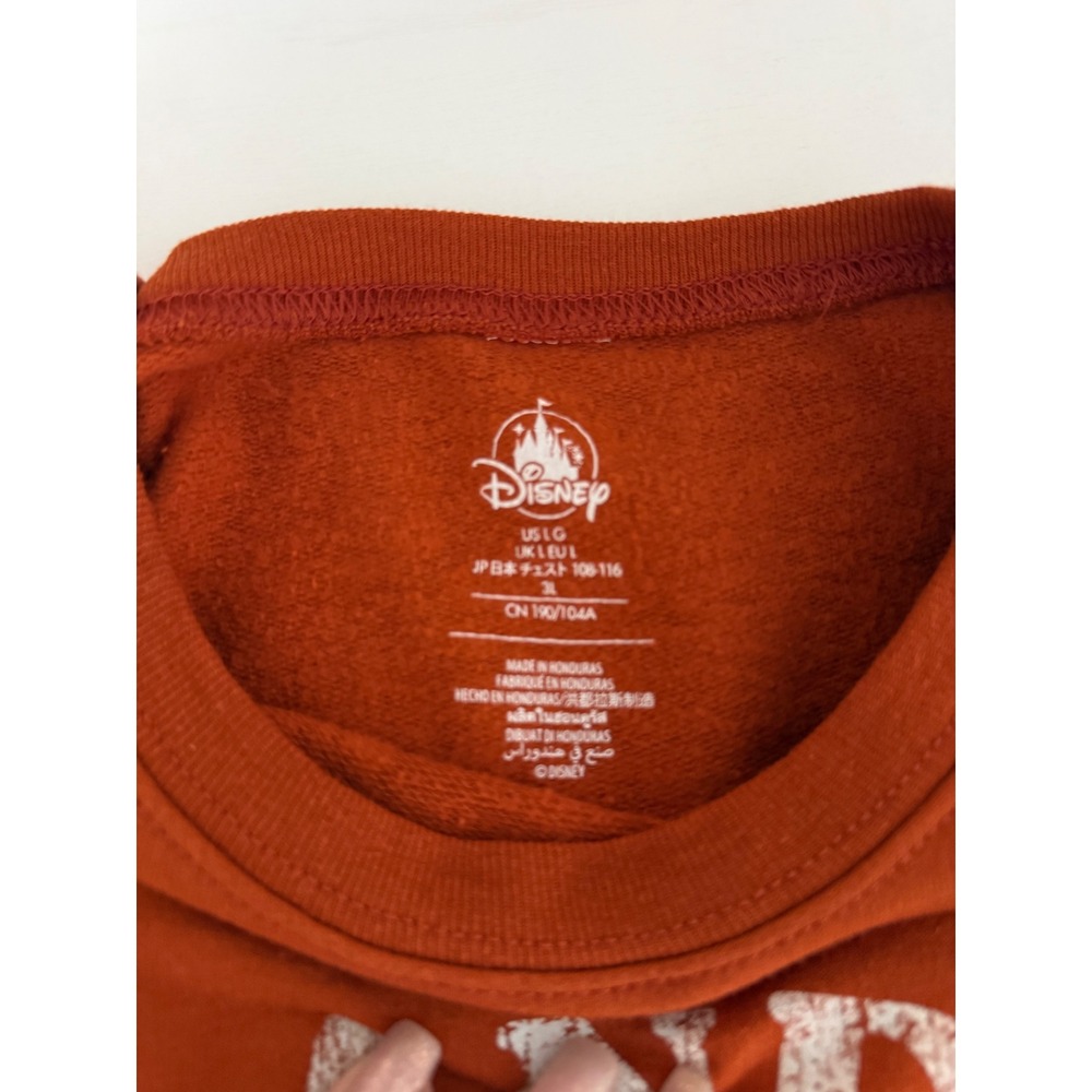 Disney Disneyland Resort Since 1955 Orange Graphic Sweatshirt Large Retro Castle - Picture 3 of 7